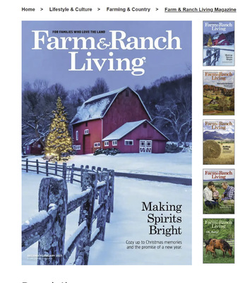 Photographer Thom Schoeller - Gets Cover Shot For Farm And Ranch Living Magazine